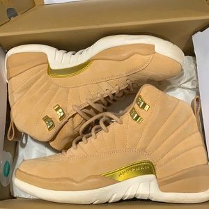 Tan/metallic gold white, wmns air Jordan 12 retro